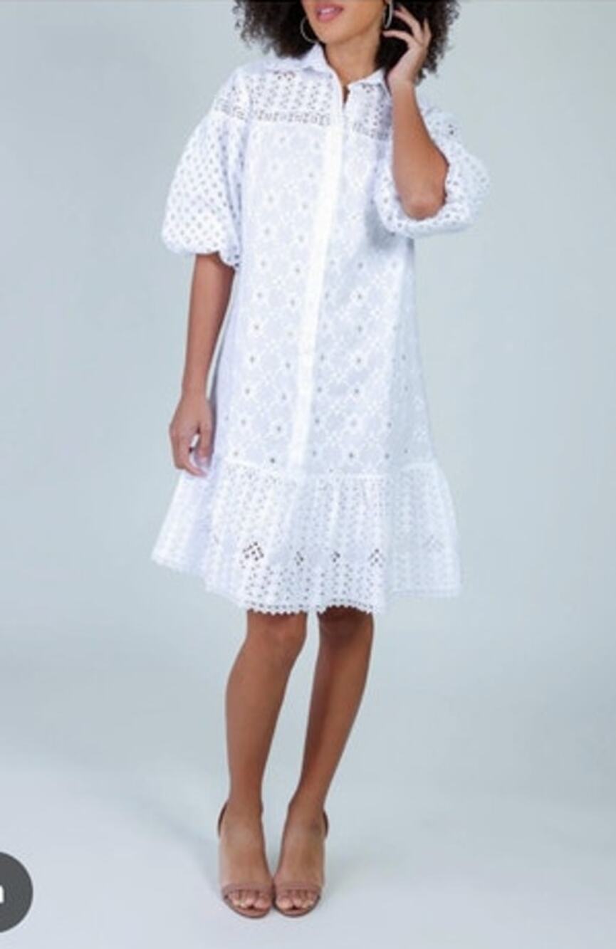 TEMPTATION POSITANO Sz S Small Danubio White Lace Dress NWT